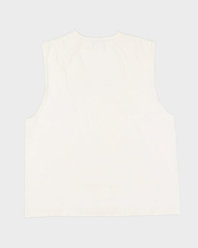 Vintage 90s Reebok Logo White Oversized Vest - L