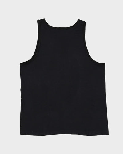 Vintage 80s Dogs Howling Western Graphic Black Vest - XL
