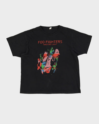 2011 Foo Fighters Wasting Light Black Band Tour T-Shirt - L