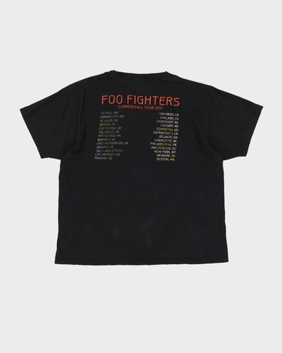 2011 Foo Fighters Wasting Light Black Band Tour T-Shirt - L