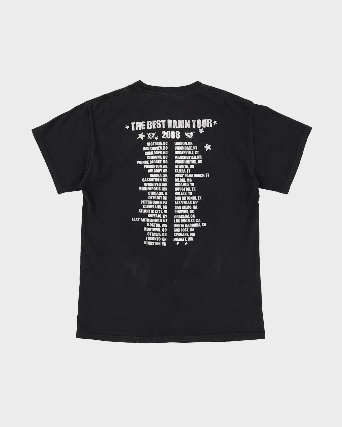 2008 Avril Lavigne Black Band Tour T-Shirt - M