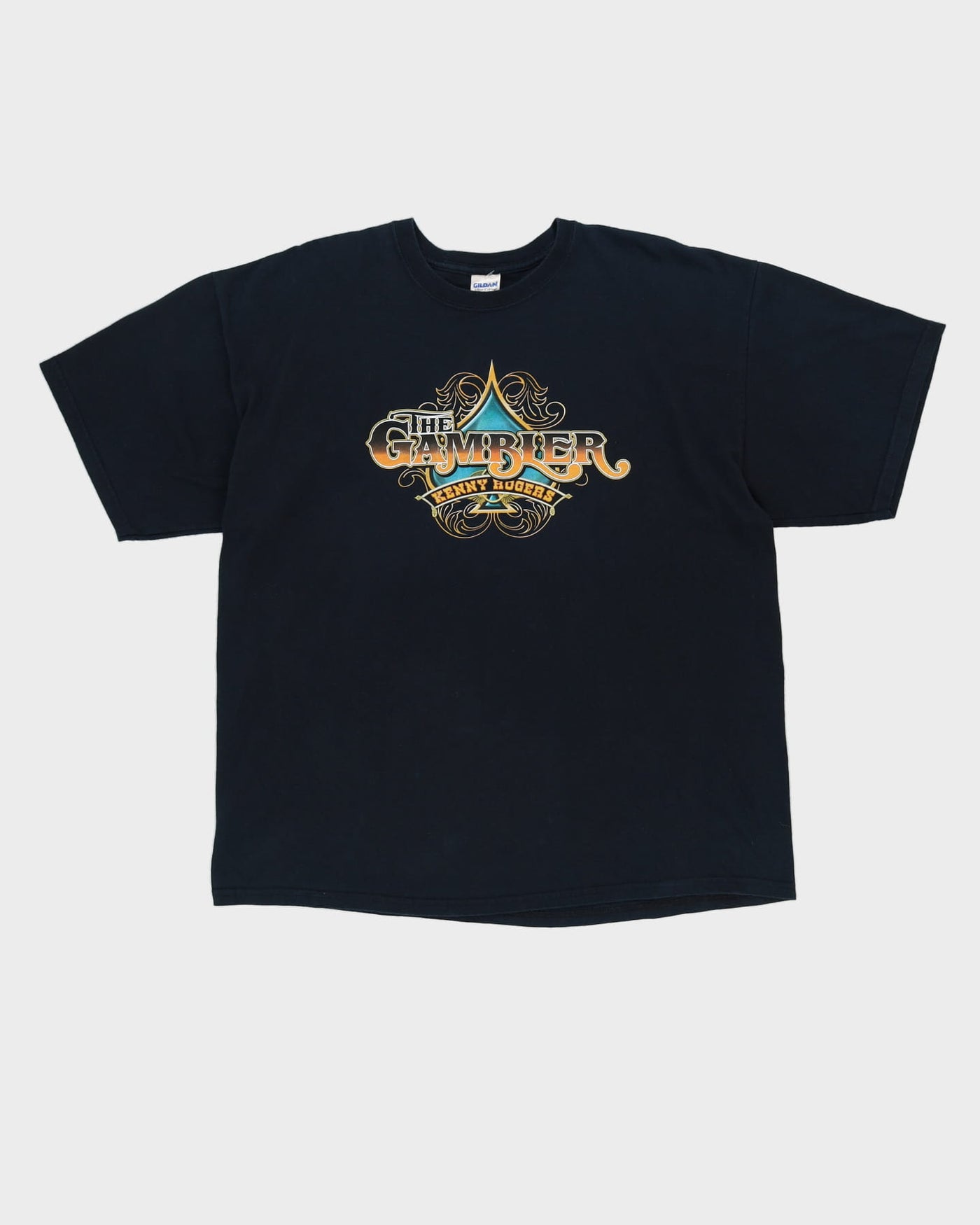 Kenny Rogers The Gambler Black Graphic Band Tour T-Shirt - XXL