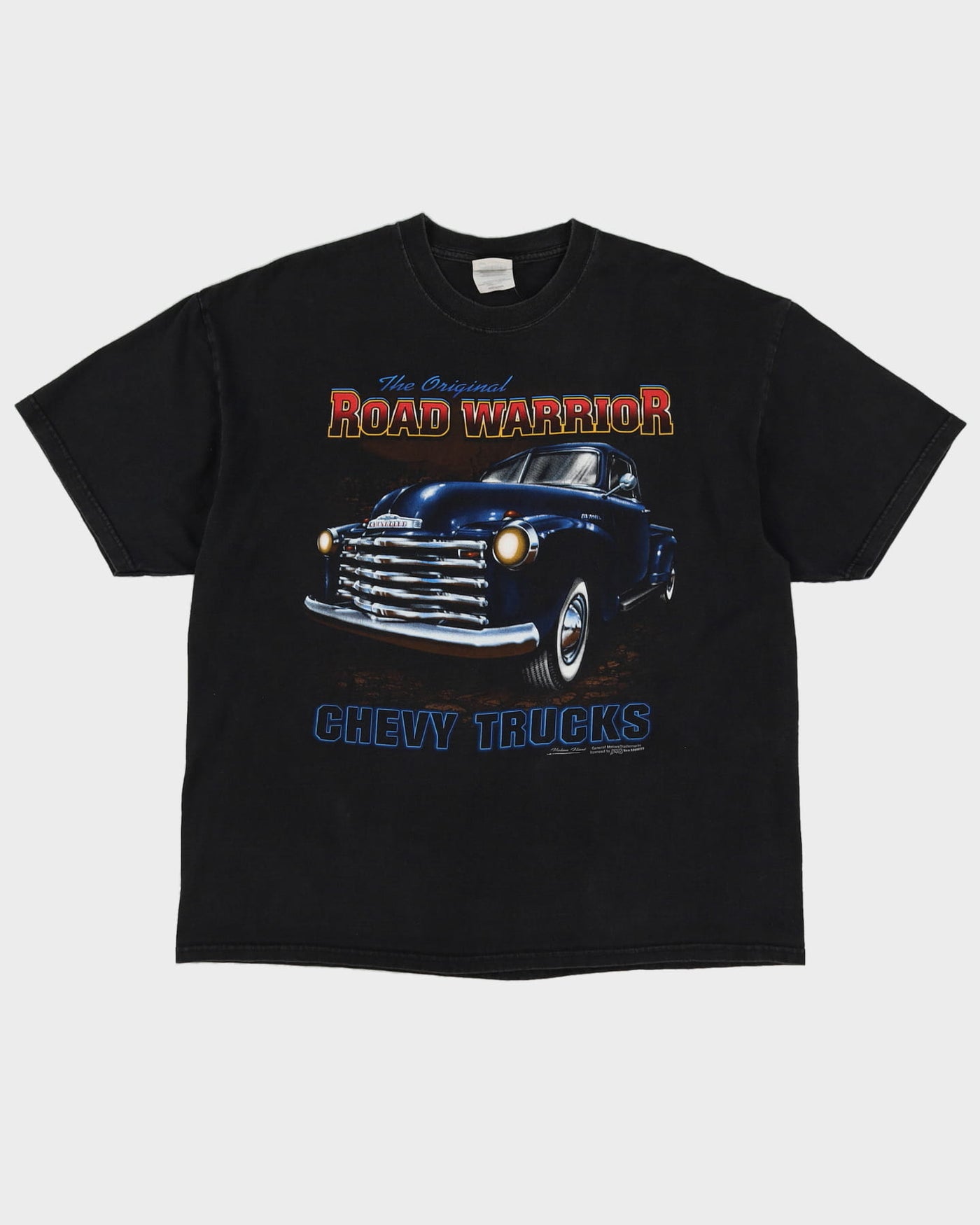 Vintage 90s Chevy Trucks The Original Road Warrior Black Graphic T-Shirt - XL