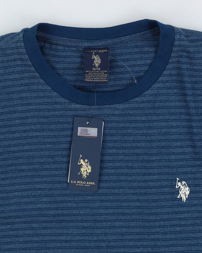 Vintage Deadstock With Tags US Polo Assn. Blue Striped Long Sleeve T-Shirt - M