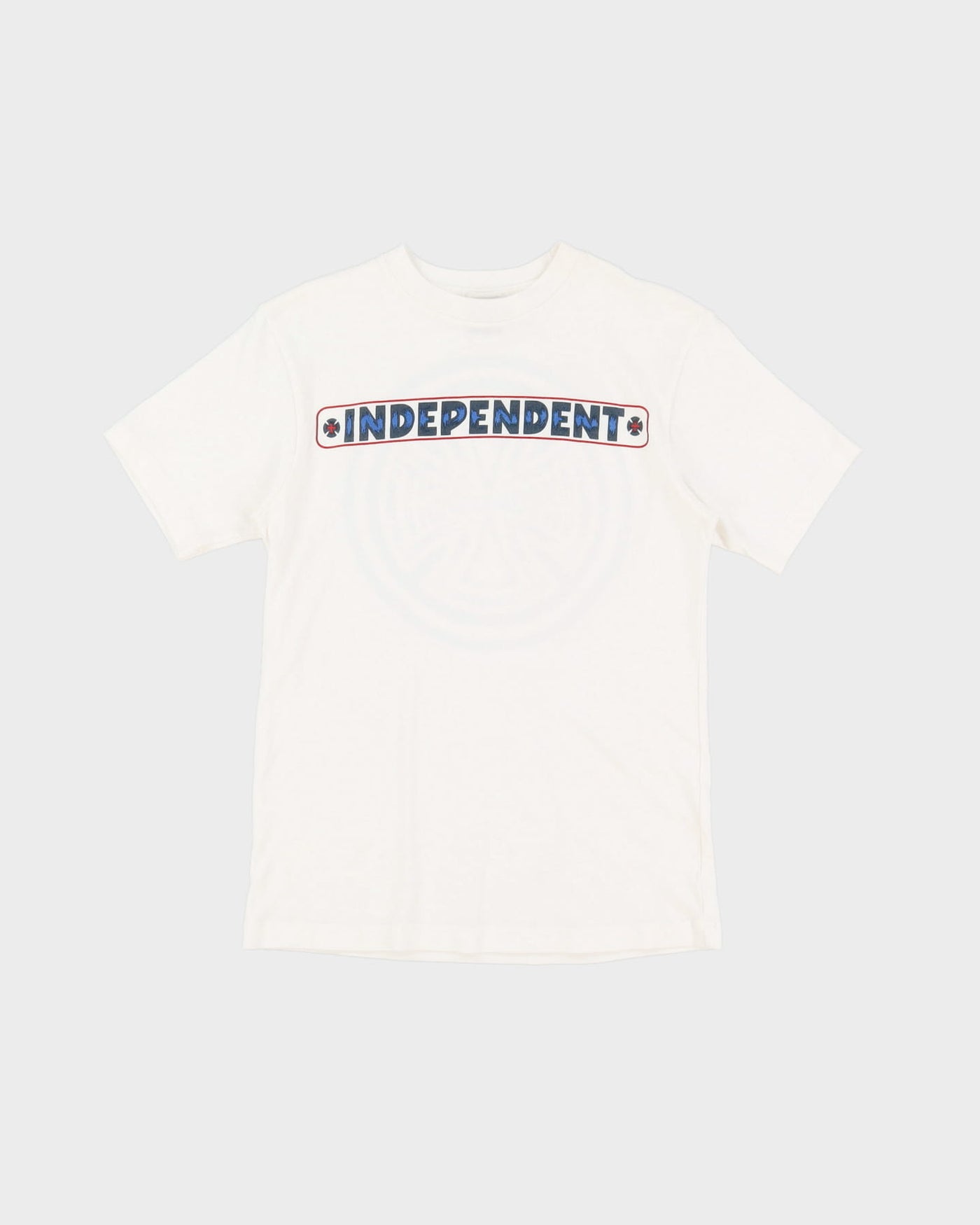 Independent Skate Brand White Graphic T-Shirt - S