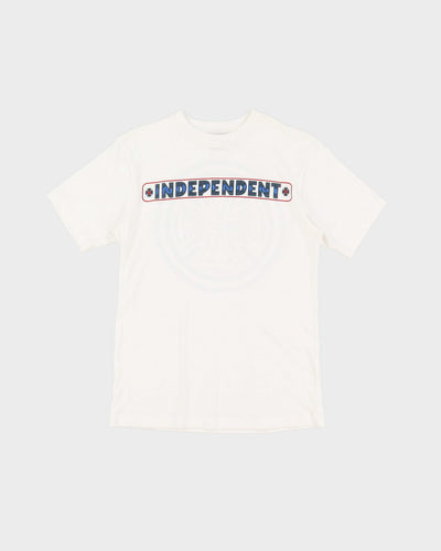 Independent Skate Brand White Graphic T-Shirt - S