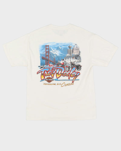 Harley Davidson Vancouver White Graphic T-Shirt - L