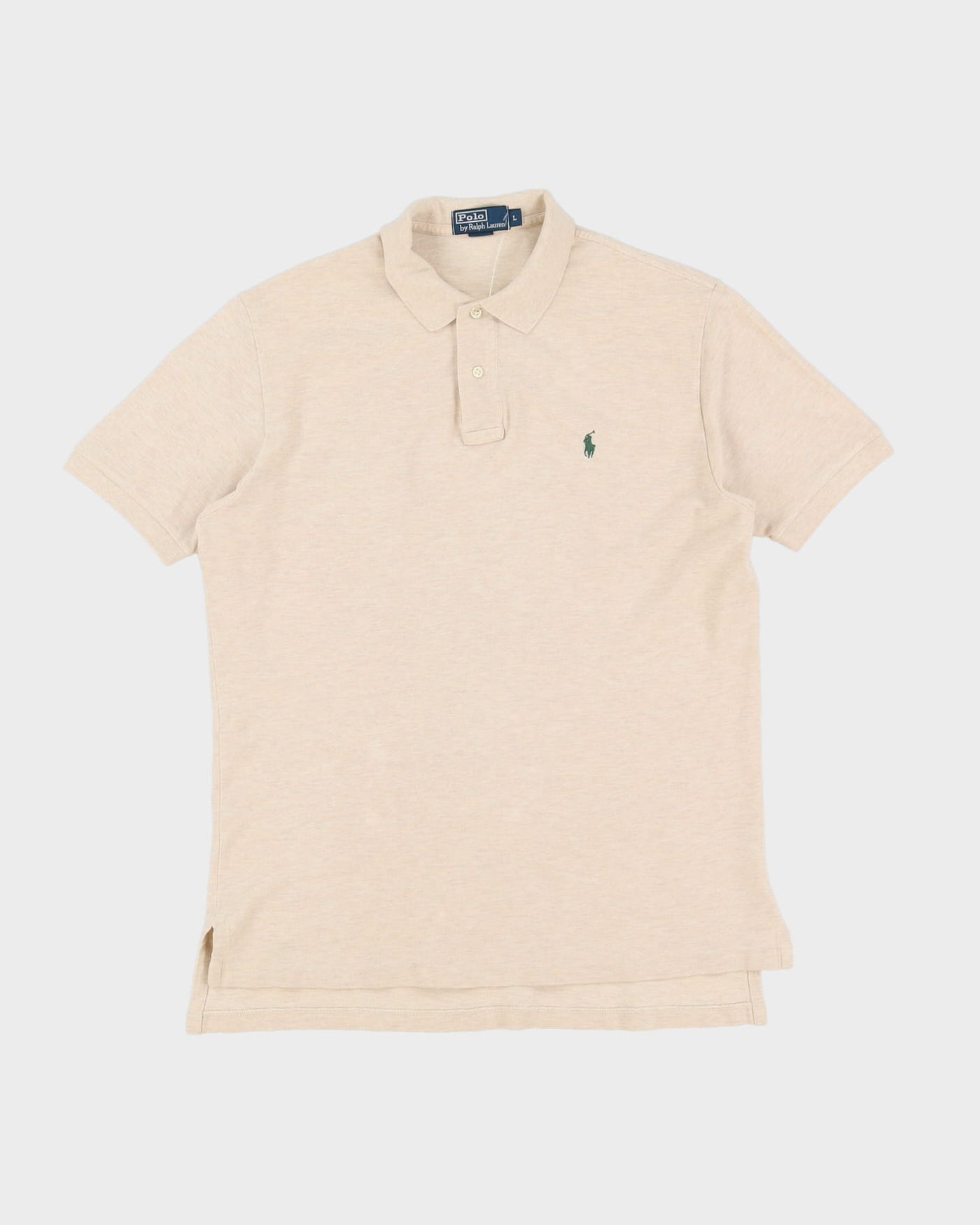 Vintage 90s Polo By Ralph Lauren Cream Polo Shirt - L
