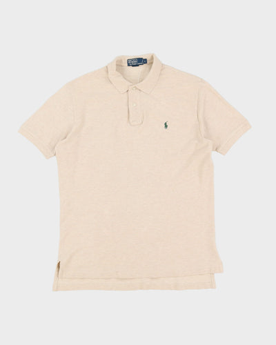 Vintage 90s Polo By Ralph Lauren Cream Polo Shirt - L