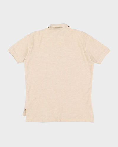 Vintage 90s Polo By Ralph Lauren Cream Polo Shirt - L