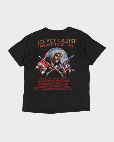 Iron Maiden 2019 Legacy Of The Beast Black Band Tour T-Shirt - L