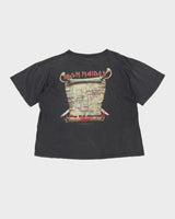 Vintage 1999 Iron Maiden Eddies U.S. Onslaught Faded / Thrashed Band Tour T-Shirt - L / XL