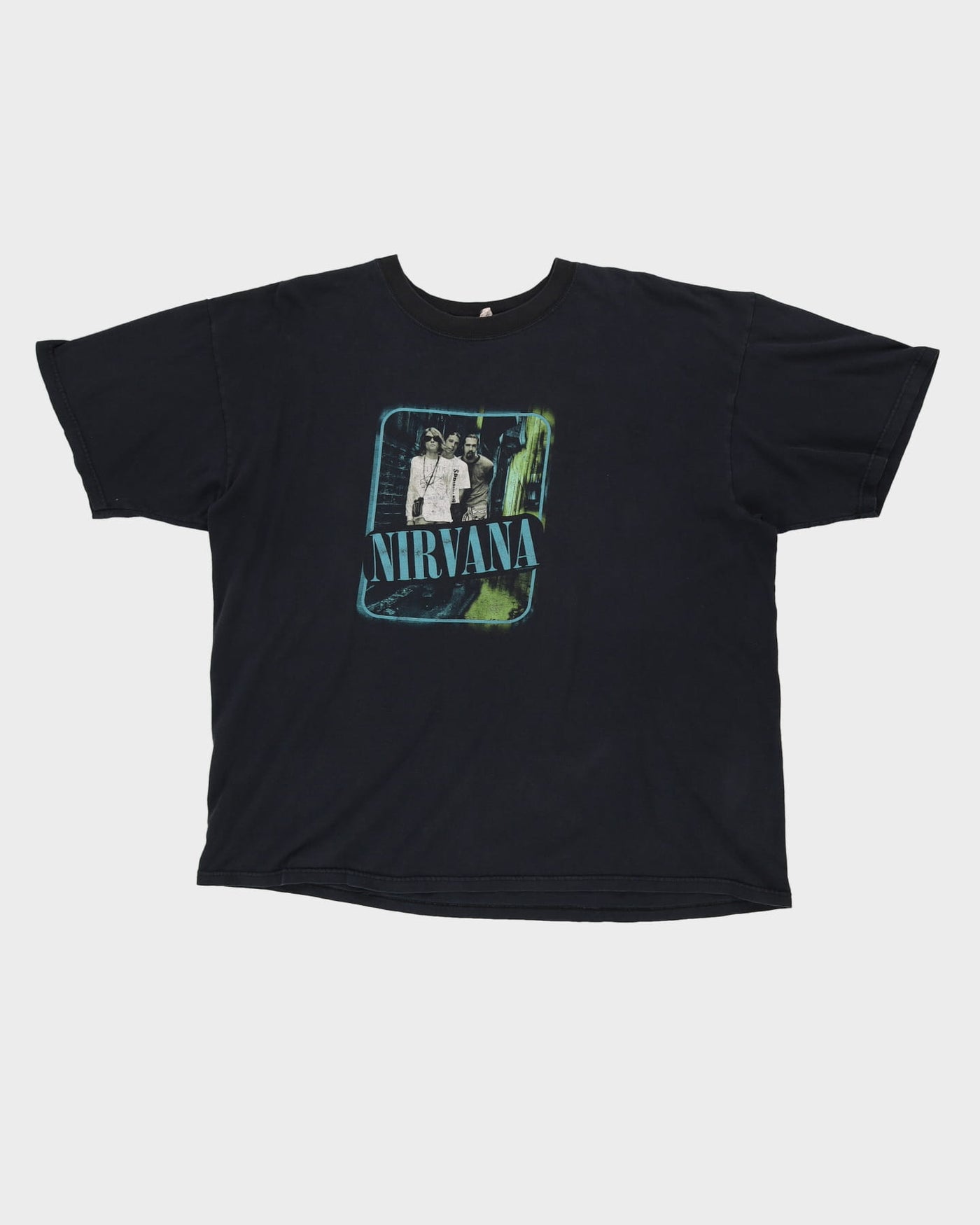00s Nirvana Faded Black Band T-Shirt - XXL
