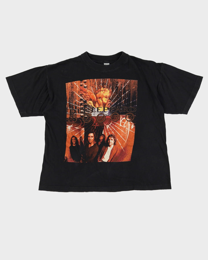 1996 Def Leppard Faded Black Band Tour T-Shirt - XL