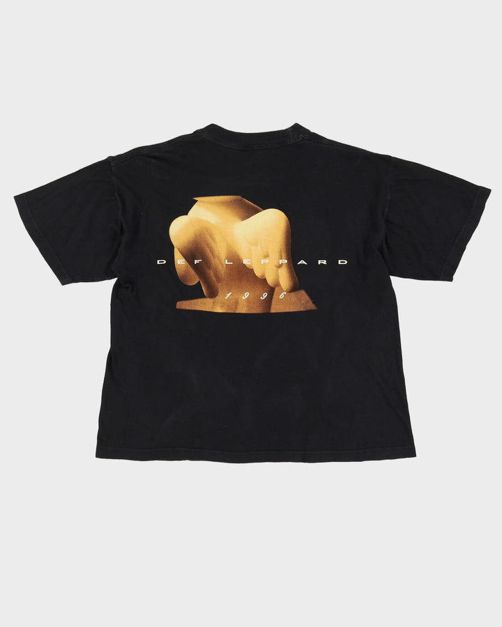1996 Def Leppard Faded Black Band Tour T-Shirt - XL