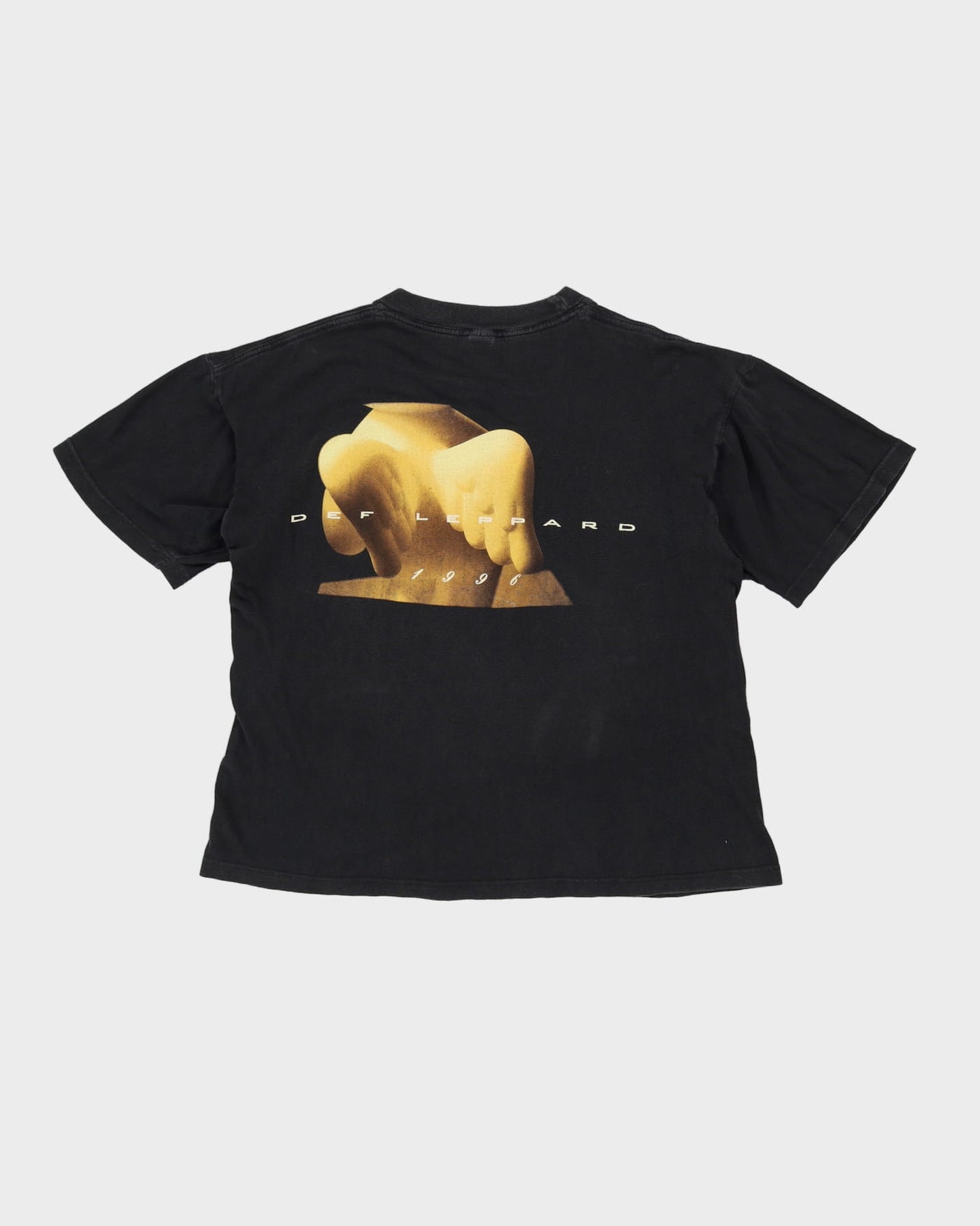 1996 Def Leppard Faded Black Band Tour Shirt - L / XL