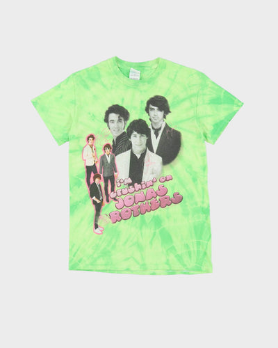 I'm Crushin' On Jonas Brothers Green Tie Dye Band T-Shirt - S