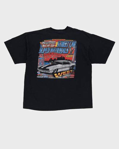 2009 Street Car Super Nationals Black Graphic T-Shirt - XXL