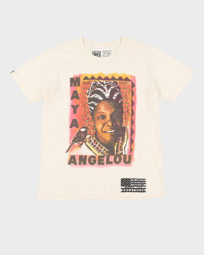 Vintage 90s Maya Angelou Cream  Graphic T-Shirt - L