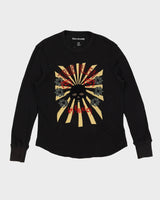 00s Y2K True Religion Danger Los Angeles Black Long Sleeve Oversized Heavyweight T-Shirt - S