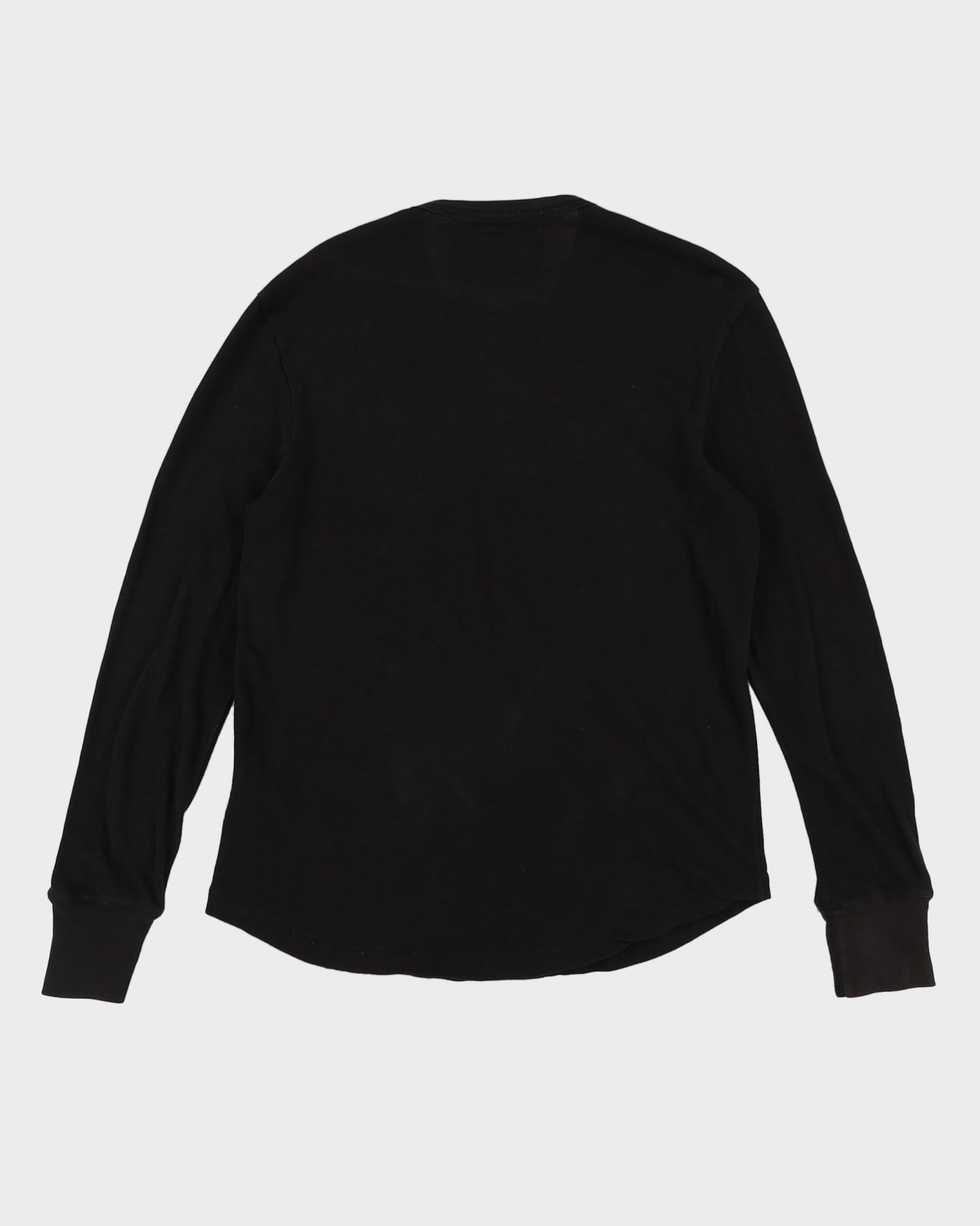 00s Y2K True Religion Danger Los Angeles Black Long Sleeve Oversized Heavyweight T-Shirt - S