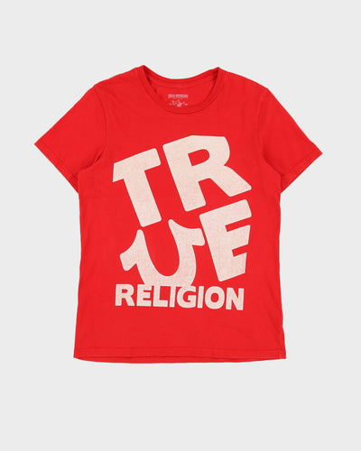 00s Y2K True Religion Red T-Shirt - M