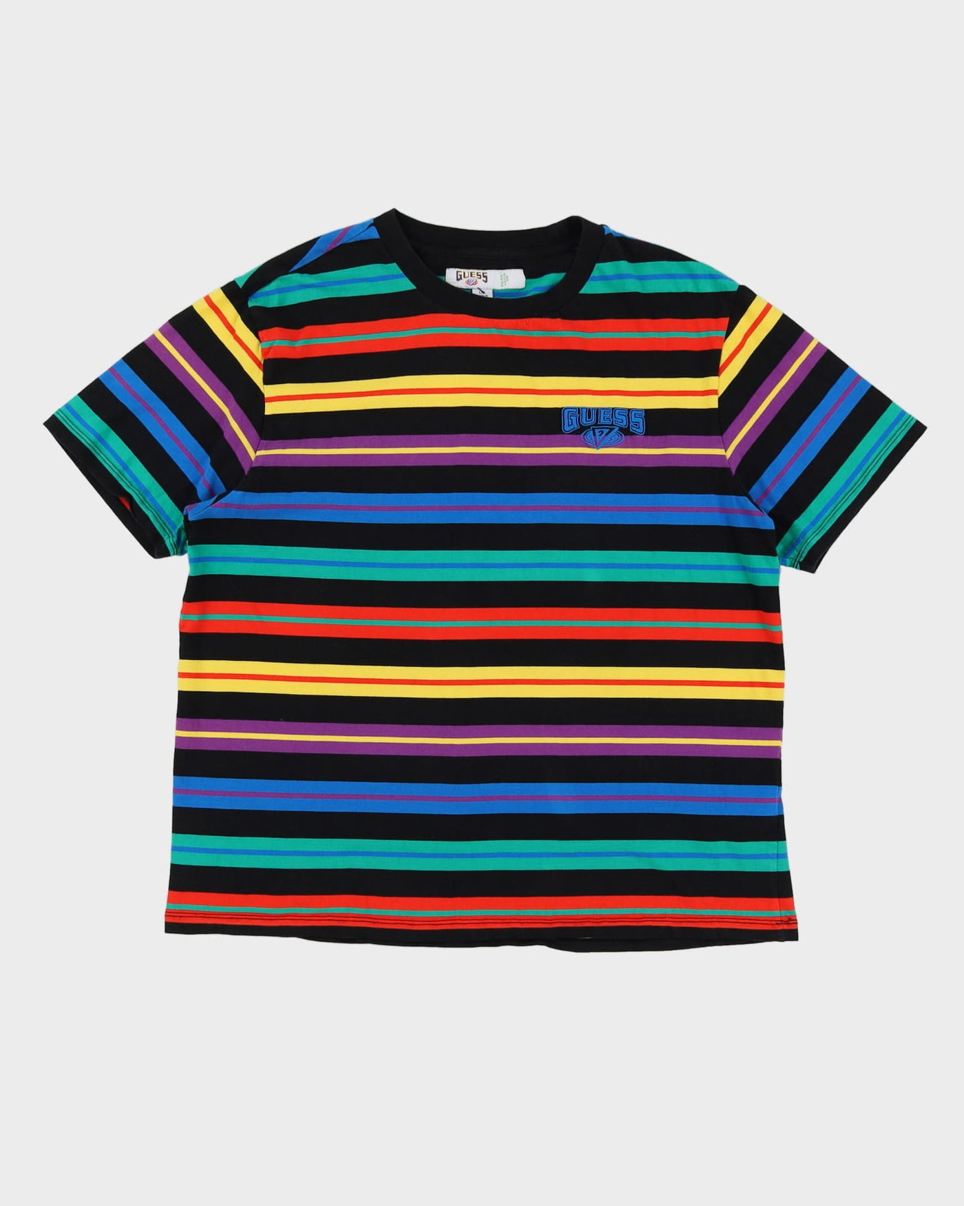 Guess X J Balvin Multi Colour Striped Oversized T-Shirt - L