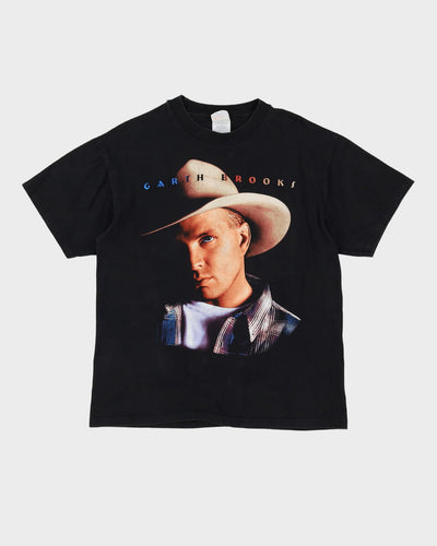90s / 00s Garth Brooks Black Graphic Band Tour T-Shirt - M / L