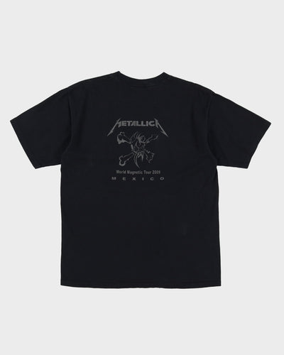 Vintage 90s Metallica Black Embroidered Logo Band T-Shirt - L