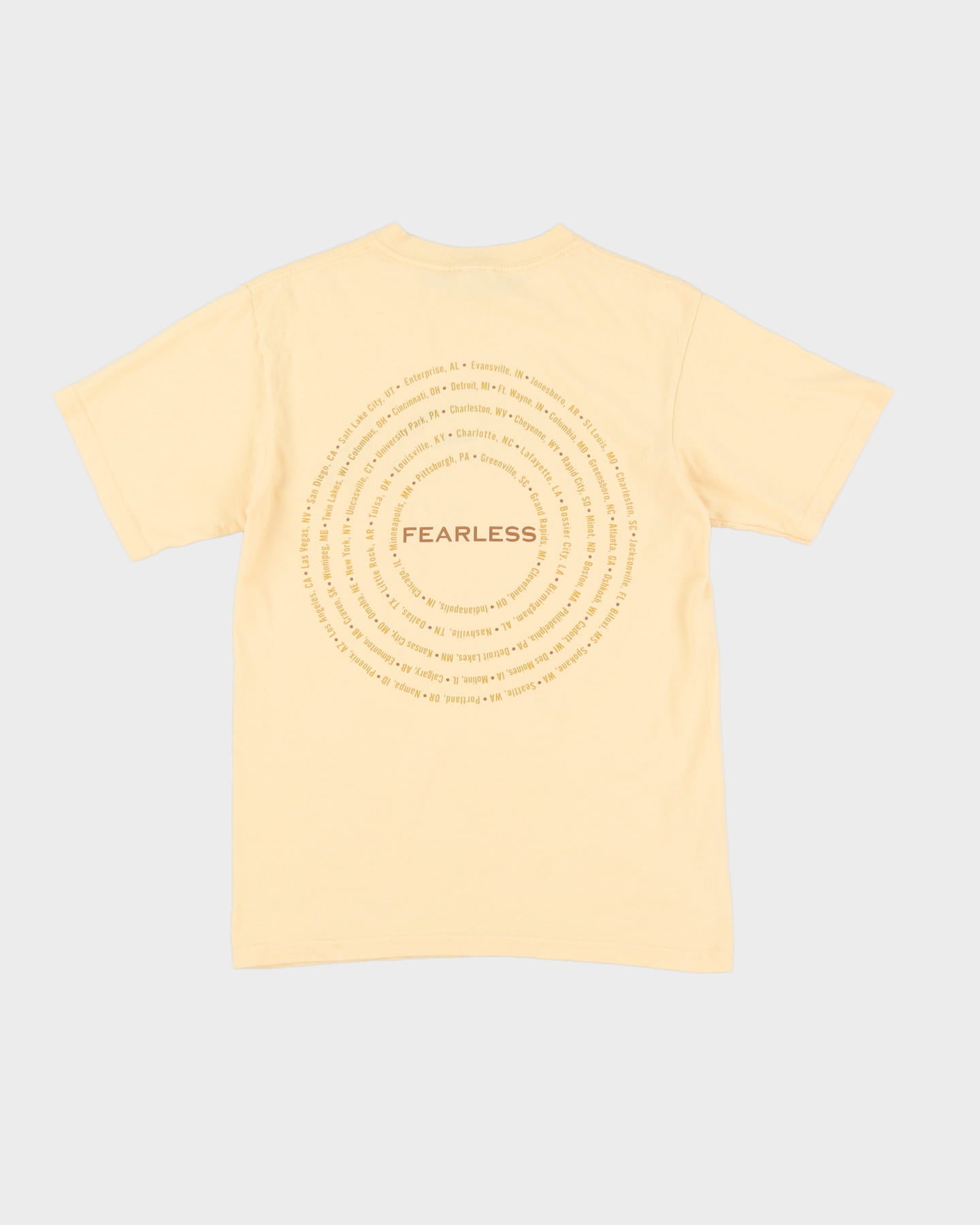 Y2K Taylor Swift Fearless Tour Yellow Band T-Shirt - M – Rokit