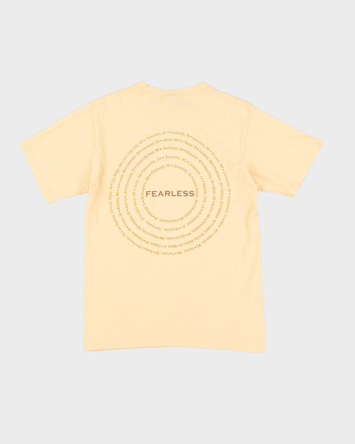 Y2K Taylor Swift Fearless Tour Yellow Band T-Shirt - M