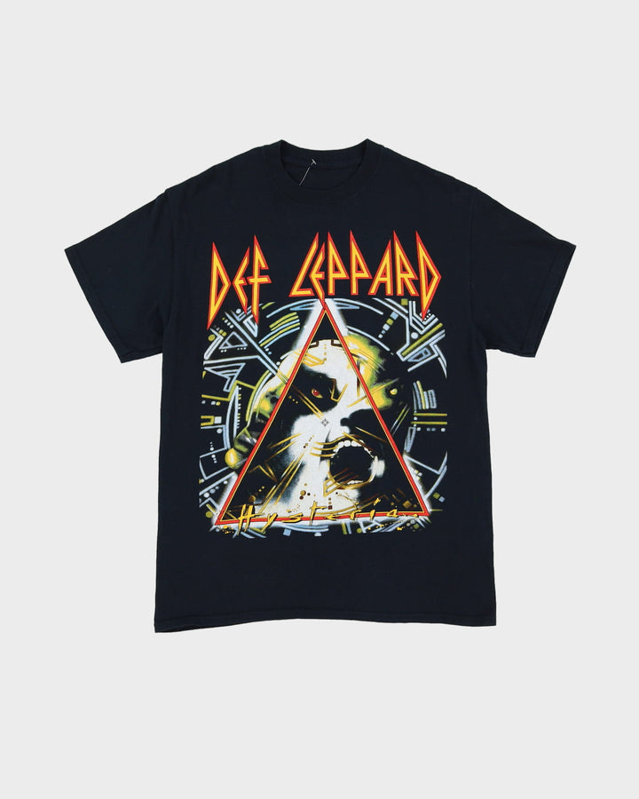 90s Def Leppard Hysteria Tour Black Band T-Shirt - S / M