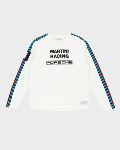 00s Porsche Martini Racing White Long-Sleeve T-Shirt - L / XL