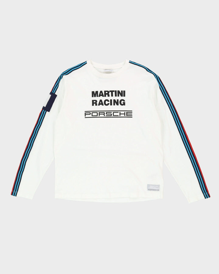 00s Porsche Martini Racing White Long-Sleeve T-Shirt - L / XL