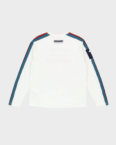 00s Porsche Martini Racing White Long-Sleeve T-Shirt - L / XL