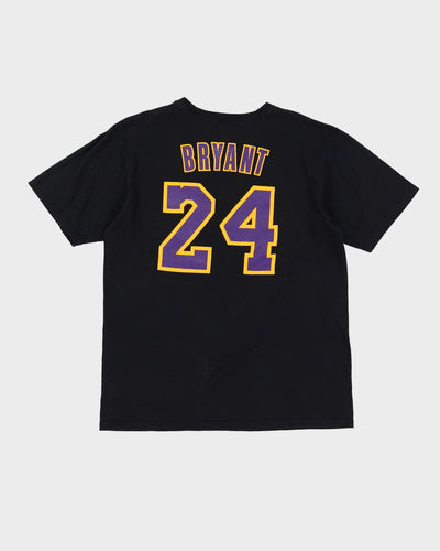00s Kobe Bryant #24 Lakers Adidas Black T-Shirt - M / L