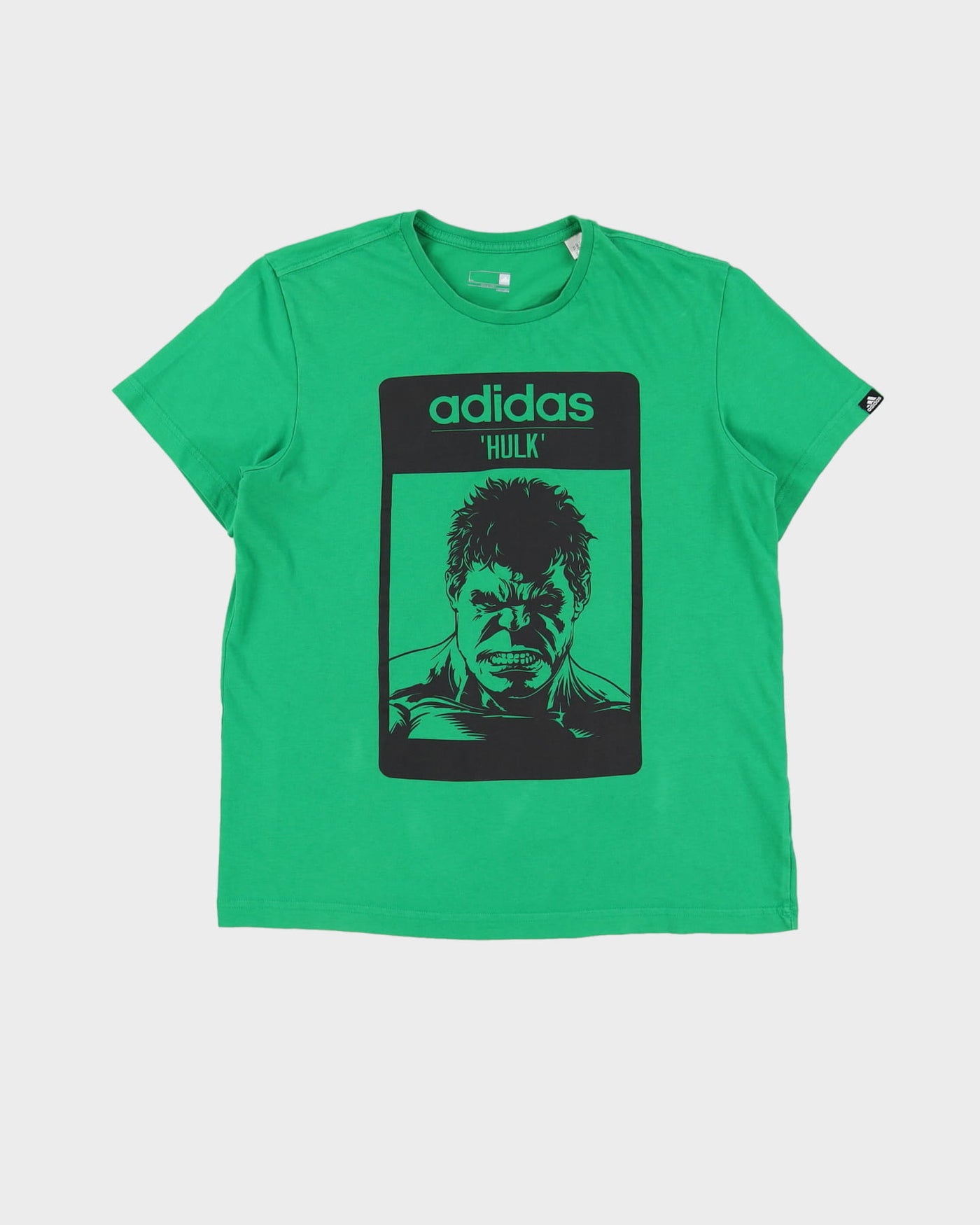 00s Hulk Green Marvel Adidas T-Shirt - L