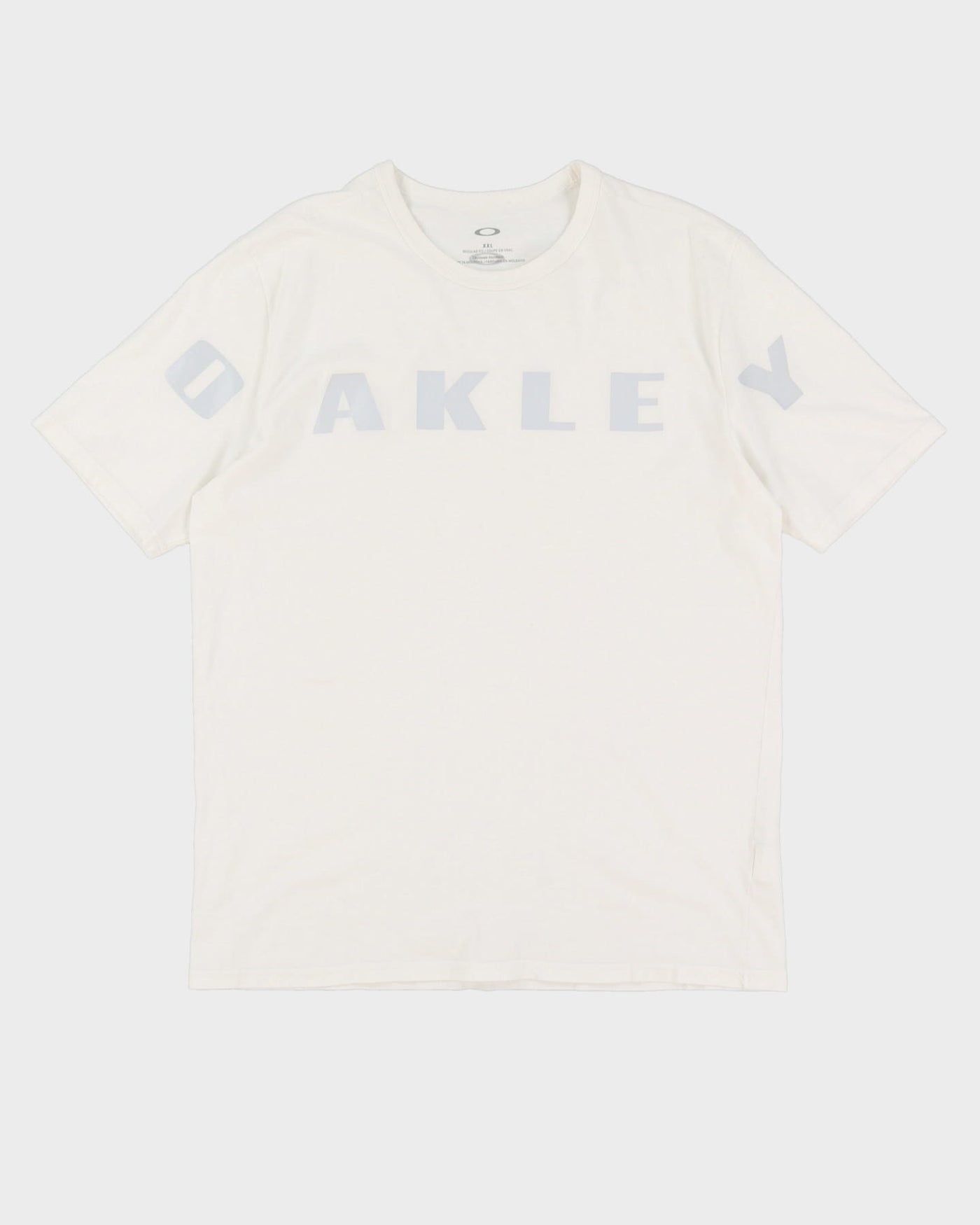 00s Oakley Spellout White T-Shirt - XL / XXL