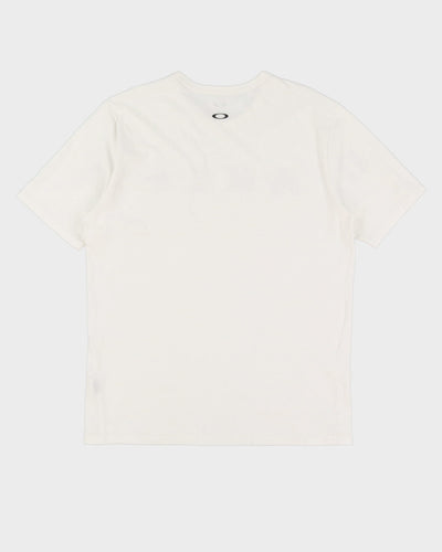 00s Oakley Spellout White T-Shirt - XL / XXL