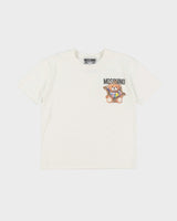00s Y2K Moschino This Is Not A Moschino Toy Bear White Cropped Fit T-Shirt - S