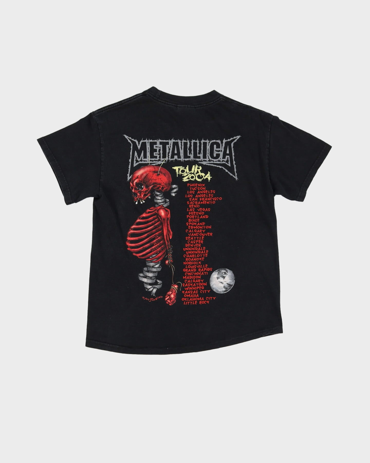 2004 Metallica Madly In Anger With The World Tour T-Shirt - S / M