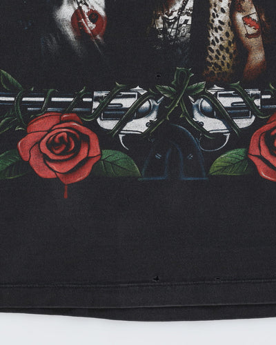 Early 00s Guns N' Roses Black Graphic T-Shirt - XL