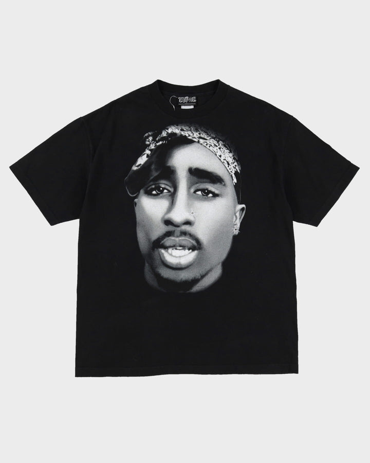 2006 Tupac Gemstone Studded Graphic Band T-Shirt - XL