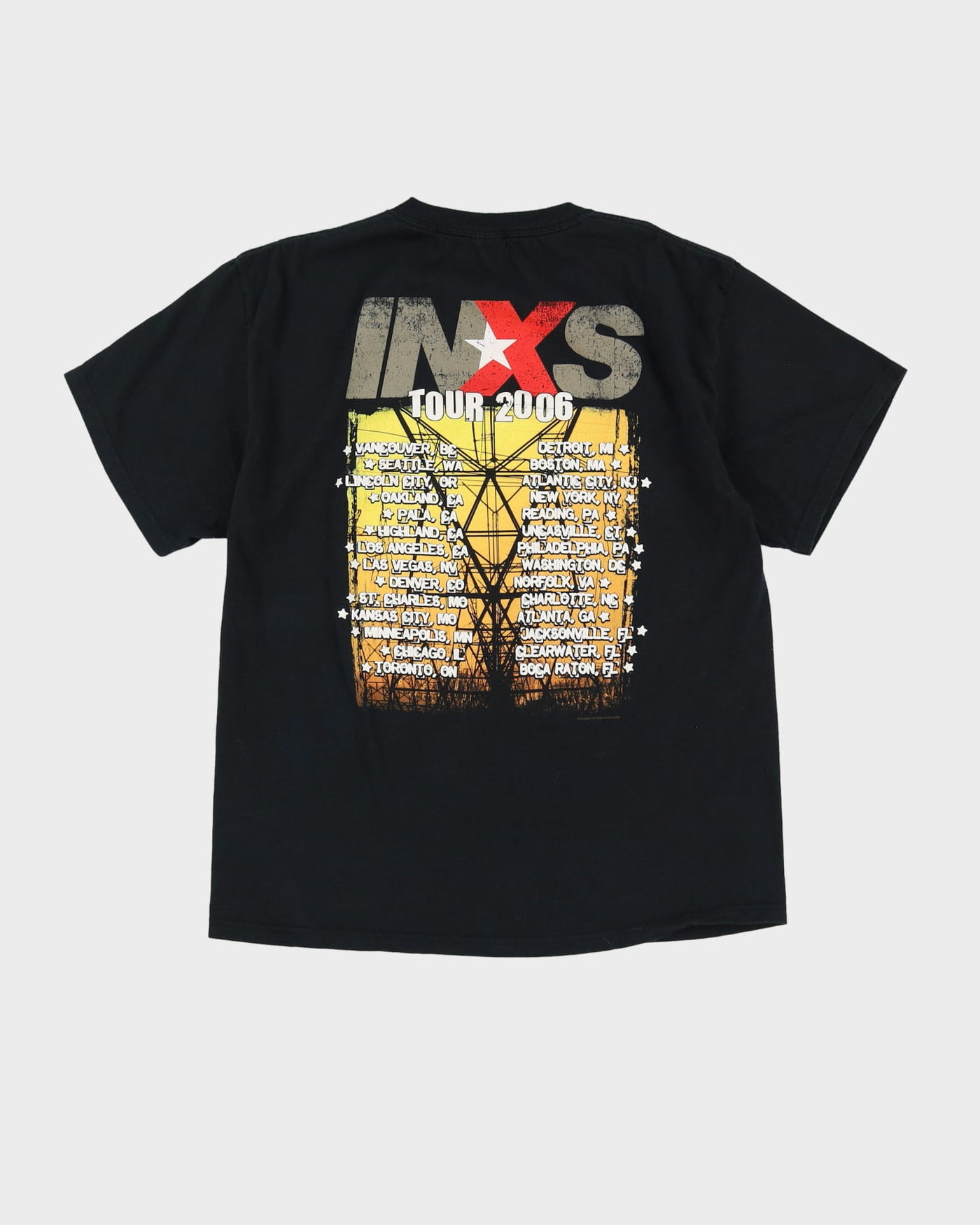 2006 INXS Tour Black Graphic Band T-Shirt - L