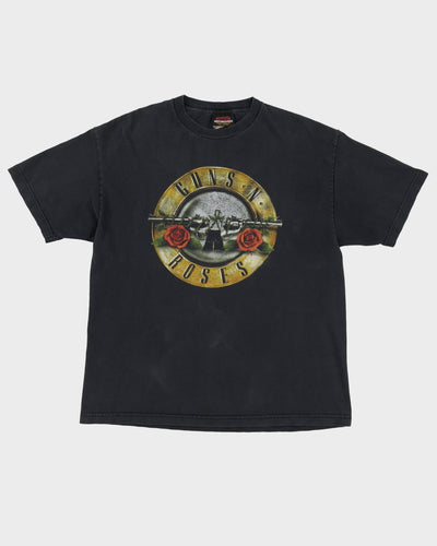 2005 Guns N' Roses Faded Black Graphic Band T-Shirt - L