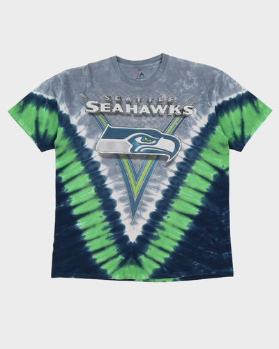 Style Seattle Seahawks NFL Tie-Dye Team Logo Graphic T-Shirt - XL