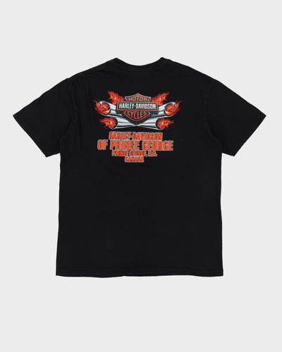 2010 Harley Davidson Tiger Black Graphic T-Shirt - L