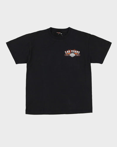 2002 Harley Davidson Las Vegas Black Graphic T-Shirt - M