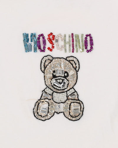 2017 Moschino Bear With Jewels White Designer T-Shirt - L