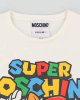 SS16 Super Moschino Mario Collaboration White Designer Oversized T-Shirt - S